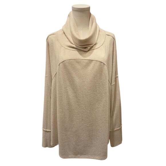143 Story by Line Up Cowl Neck Sweater Soft Cream Medium Oversized - Picture 1 of 10